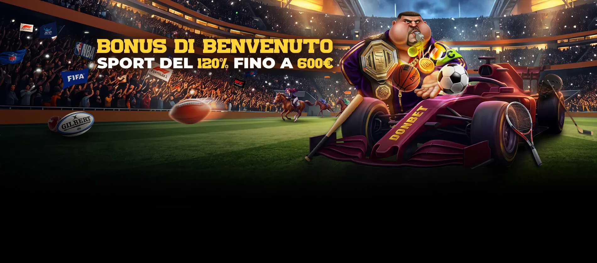Bonus di benvenuto sport Donbet casino 120% fino a 600 €